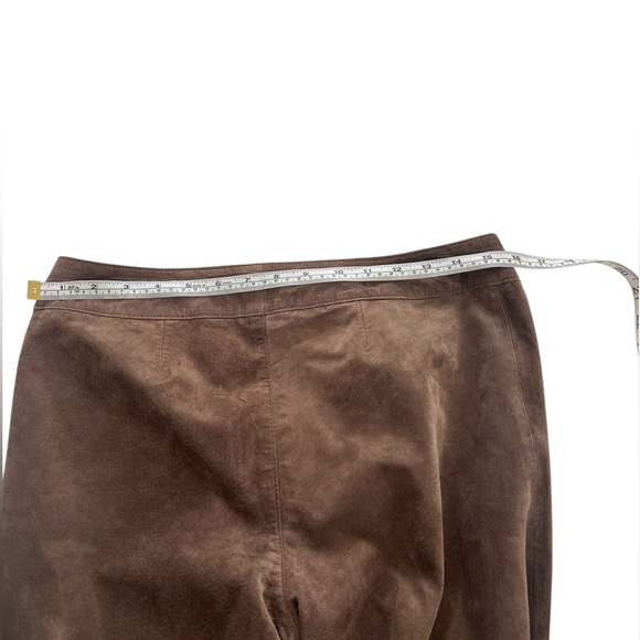 New suede brown flare leg pants - Picture 6 of 7